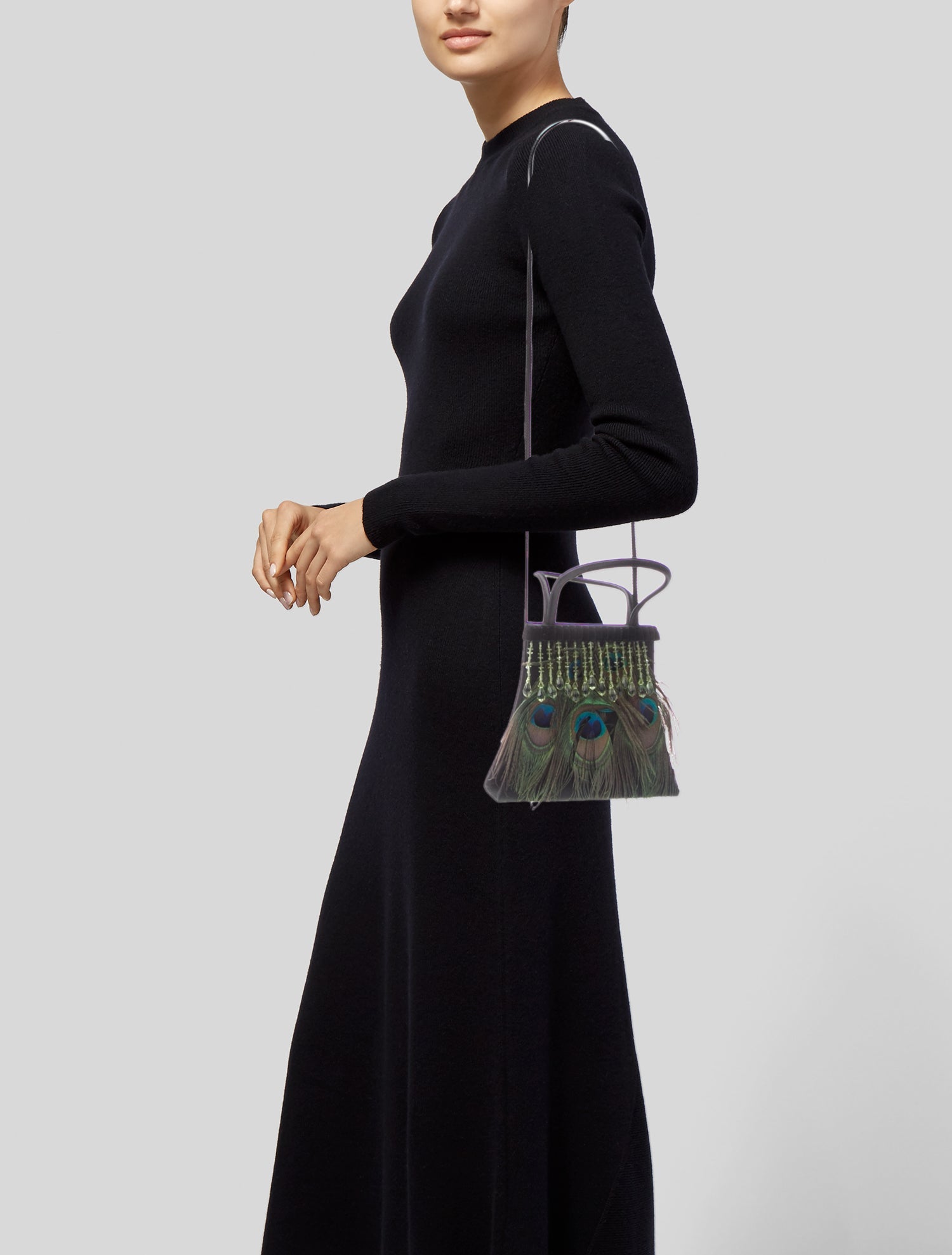 Moo Roo Satin Top Handle Bag