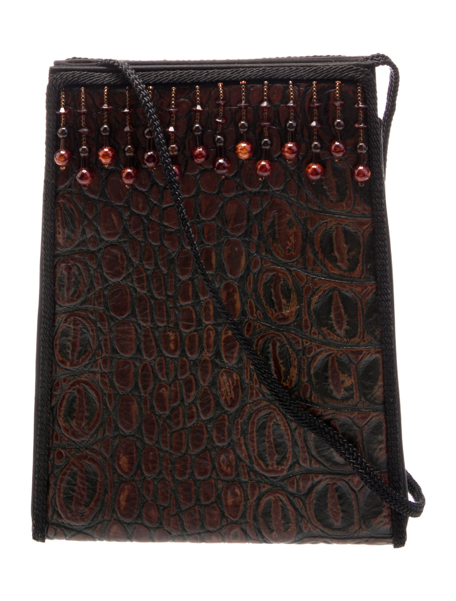 Moo Roo Embossed Leather Crossbody Bag