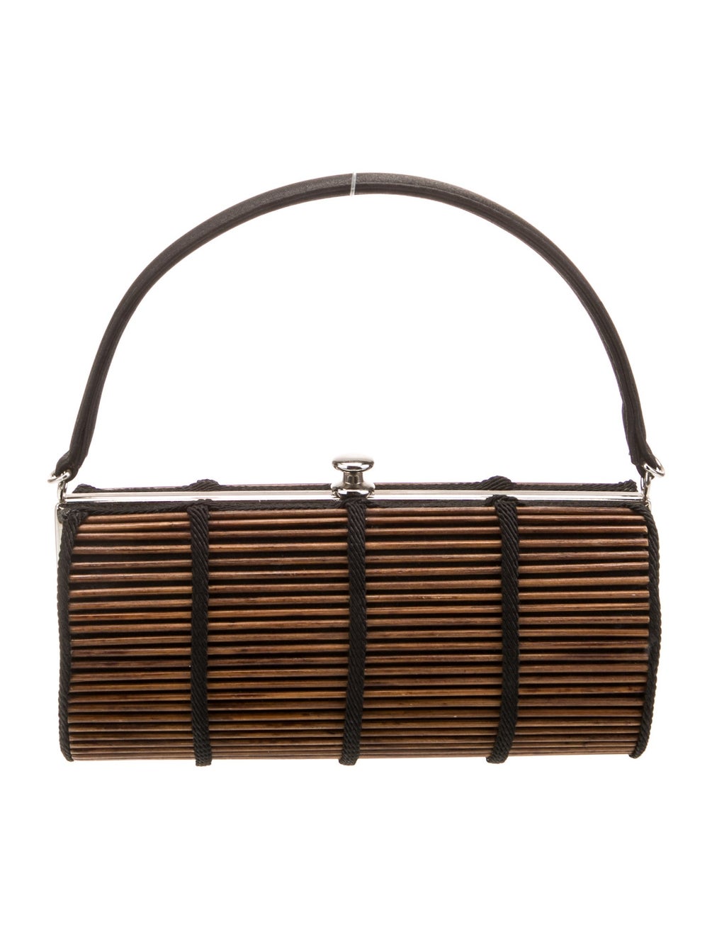 Moo Roo Satin Top Handle Bag - Brown Mini Bags, Handbags - WMORO20207 ...