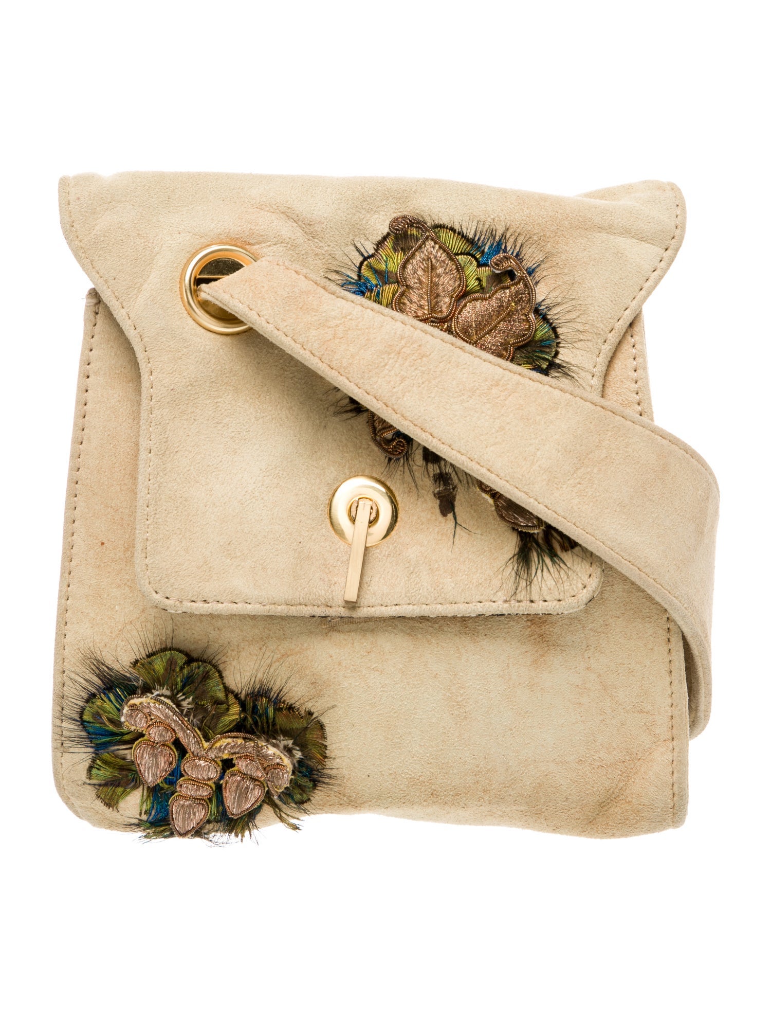 Moo Roo Suede Shoulder Bag