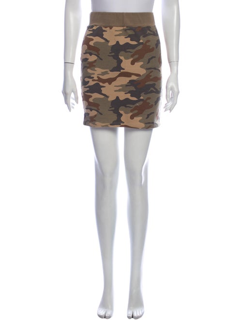 Moussy Printed Mini Skirt Green