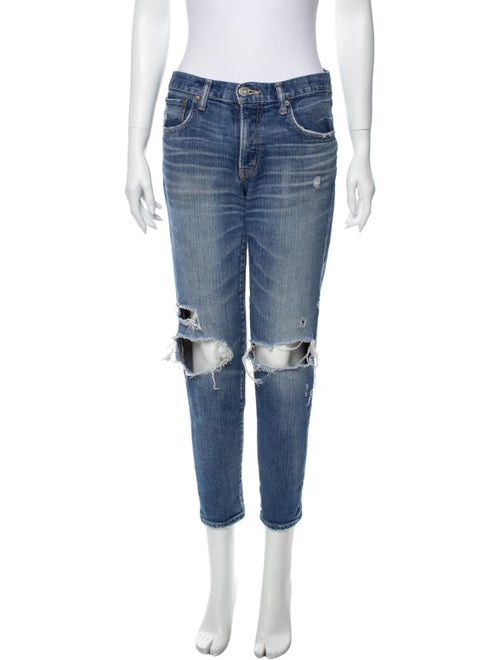 Moussy Mid-Rise Straight Leg Jeans Blue