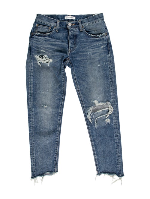 Moussy Mid-Rise Straight Leg Jeans Blue