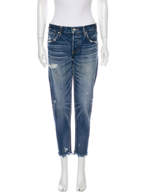 Moussy Mid-Rise Straight Leg Jeans Blue