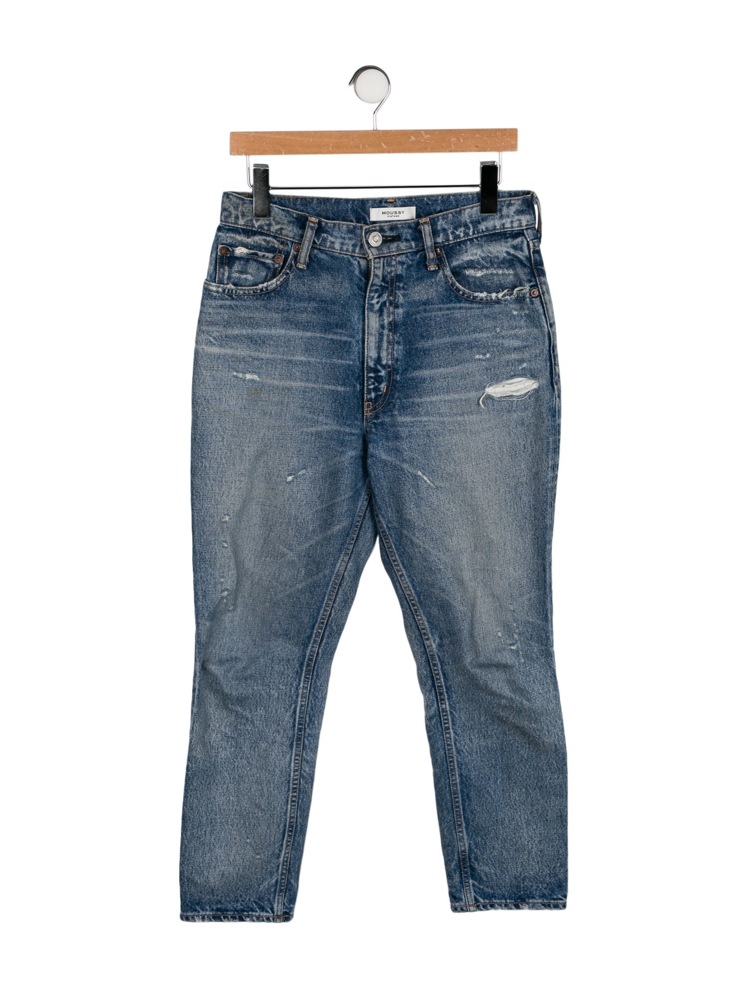 Moussy High-Rise Straight Leg Jeans