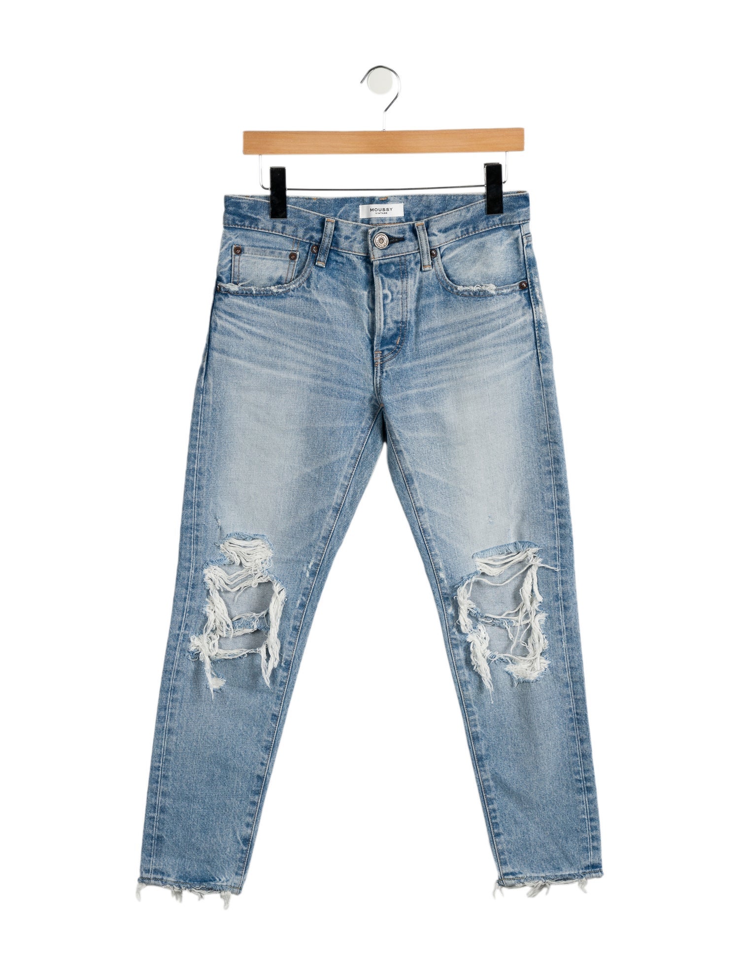 Moussy High-Rise Straight Leg Jeans
