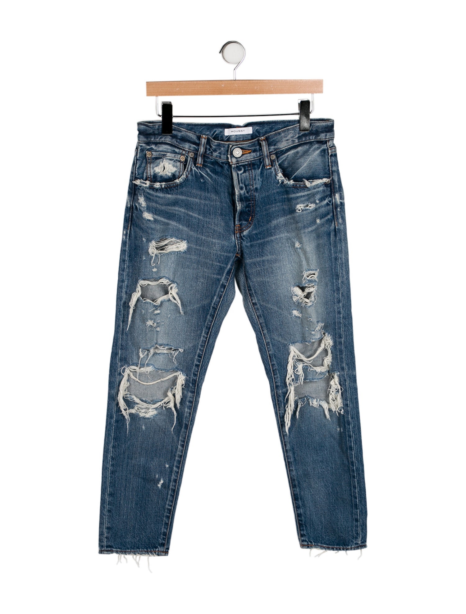 Moussy Mid-Rise Straight Leg Jeans