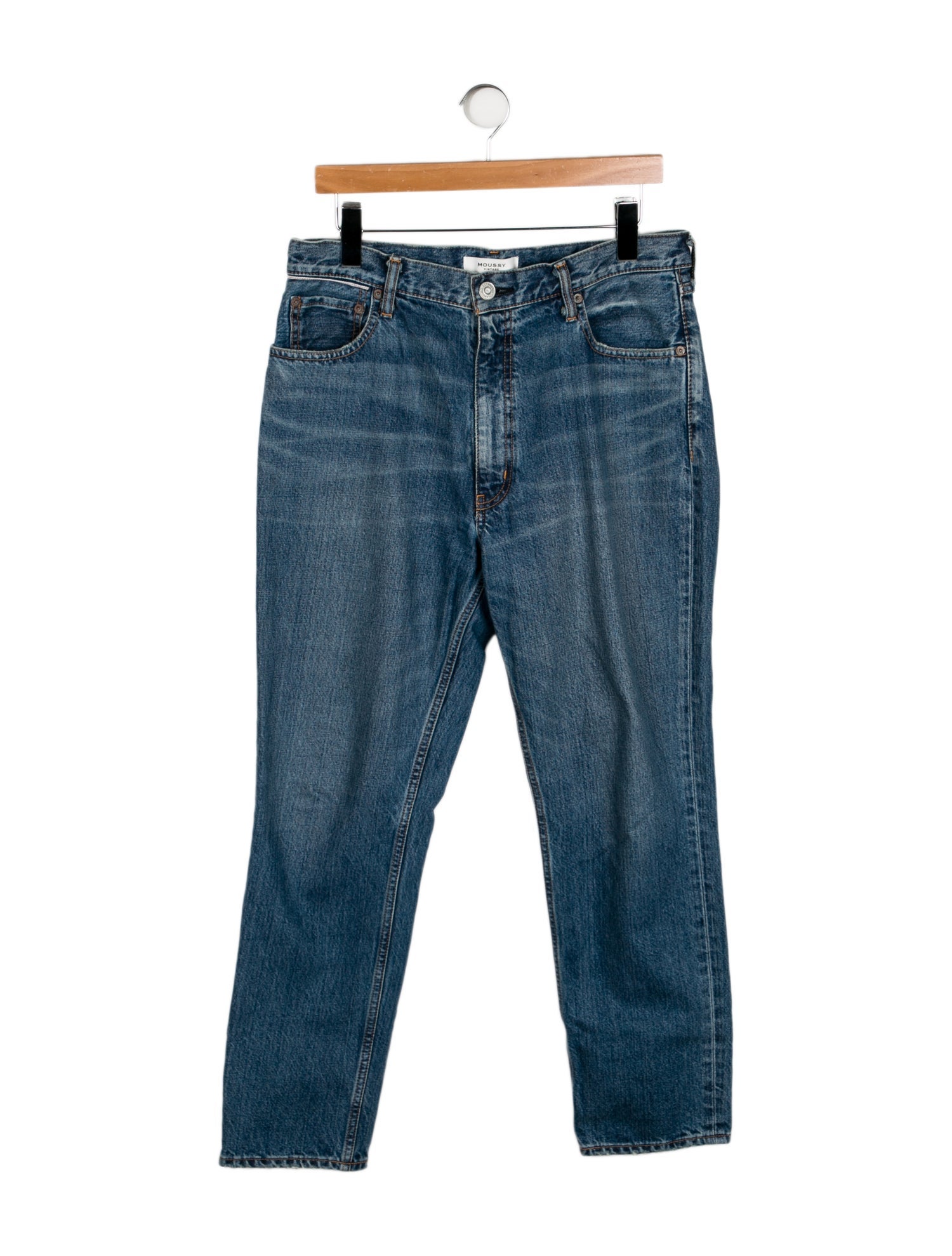 Moussy High-Rise Straight Leg Jeans