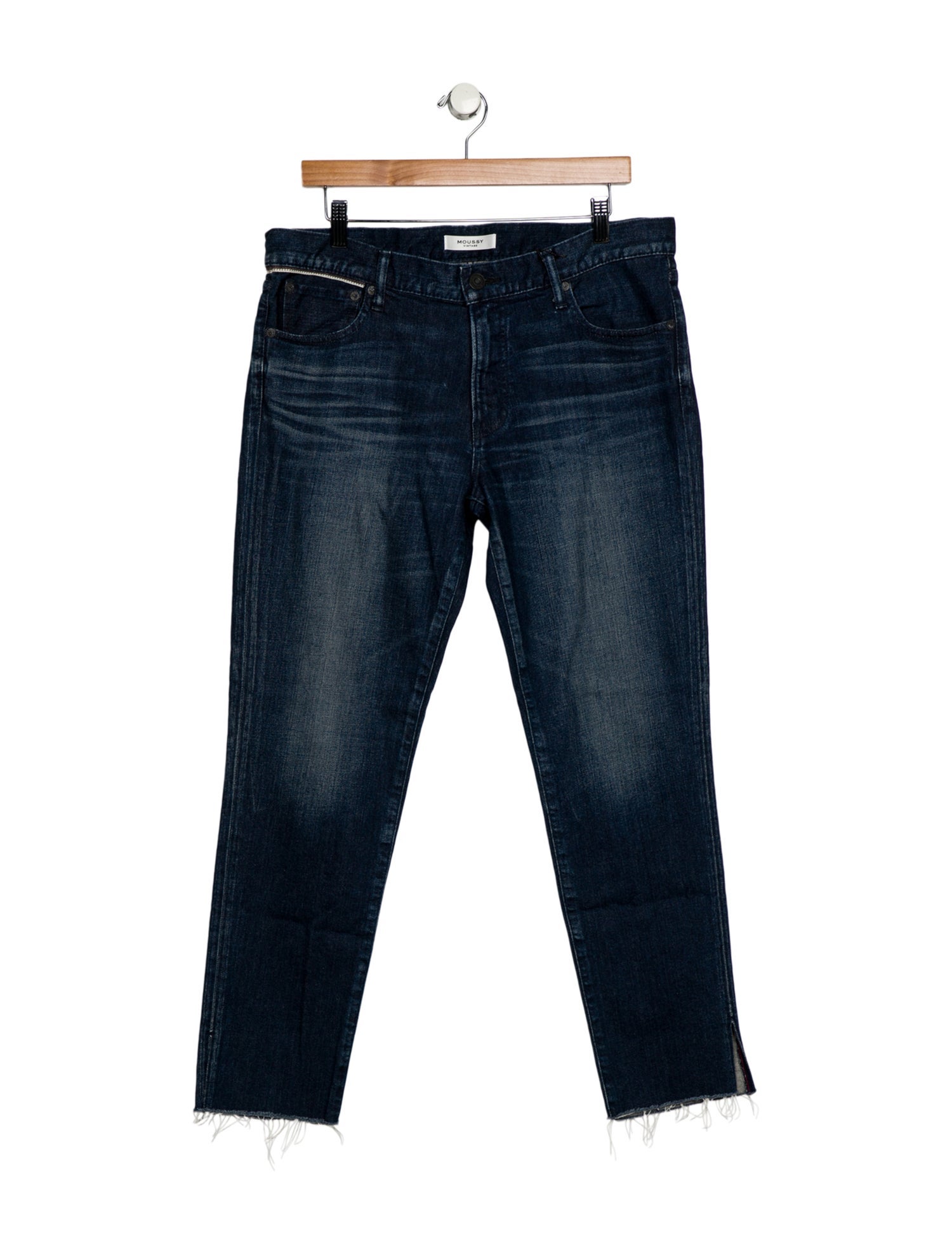 Moussy Mid-Rise Straight Leg Jeans - Blue, 10