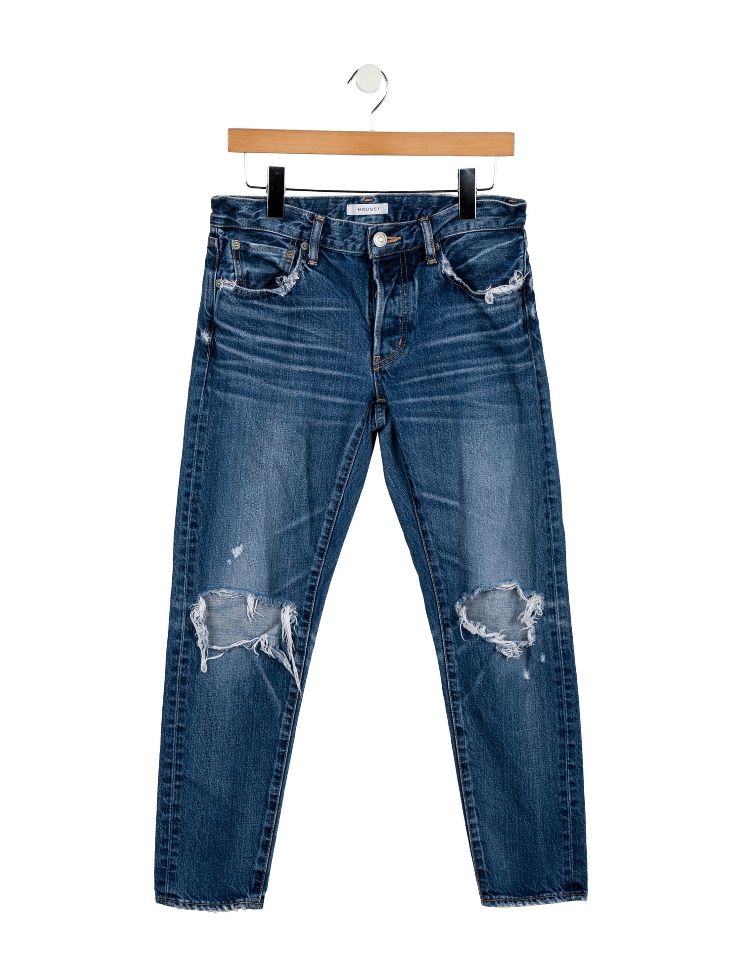 moussy CUT OUT LOOSE STRAIGHT ダークブルー 23 Cut Out Loose Straight – MOUSSY