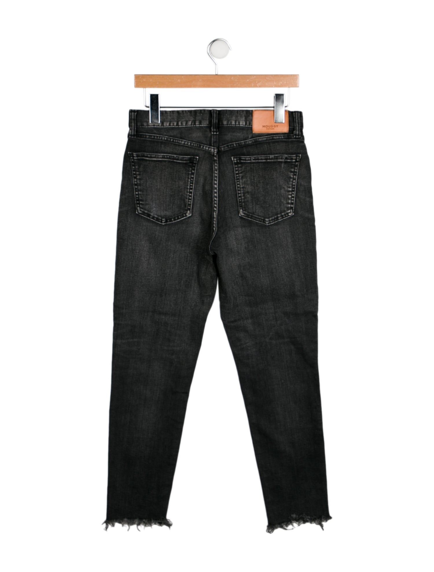 Moussy Skinny Leg Jeans Black Mid-Rise 5 Pockets
