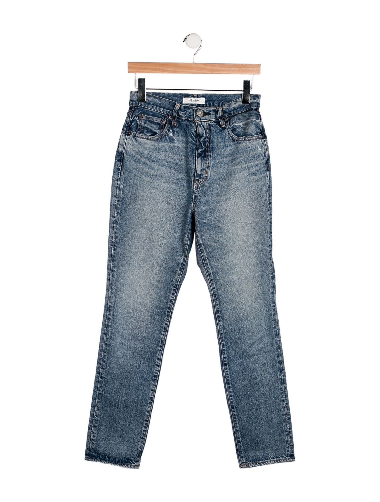 Moussy High-Rise Straight Leg Jeans