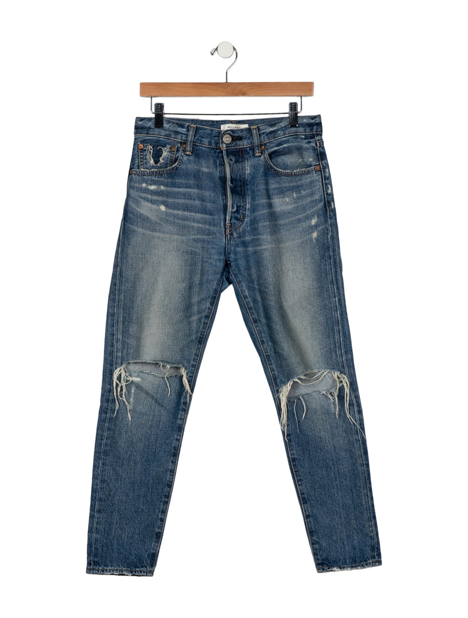 Moussy High-Rise Straight Leg Jeans