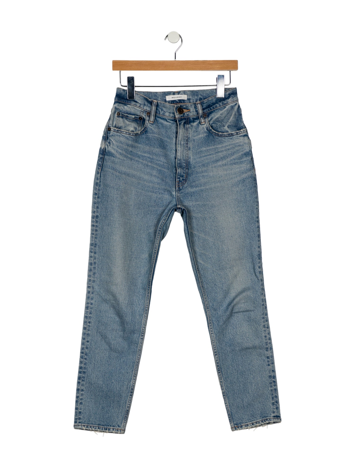 Moussy High-Rise Straight Leg Jeans