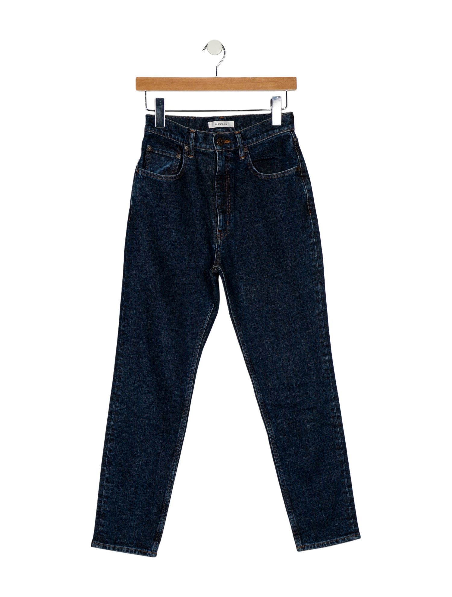 Moussy High-Rise Straight Leg Jeans