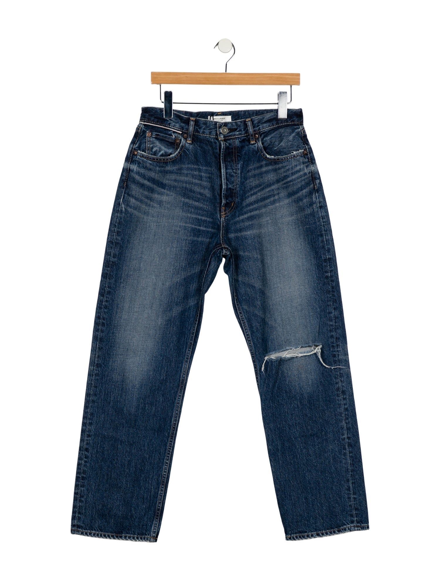 Moussy High-Rise Straight Leg Jeans