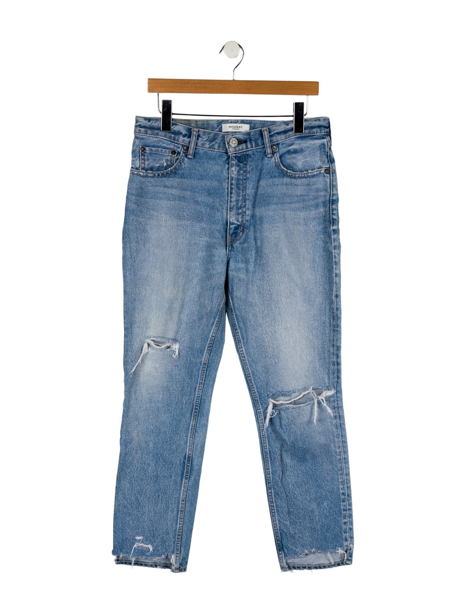 Moussy High-Rise Straight Leg Jeans