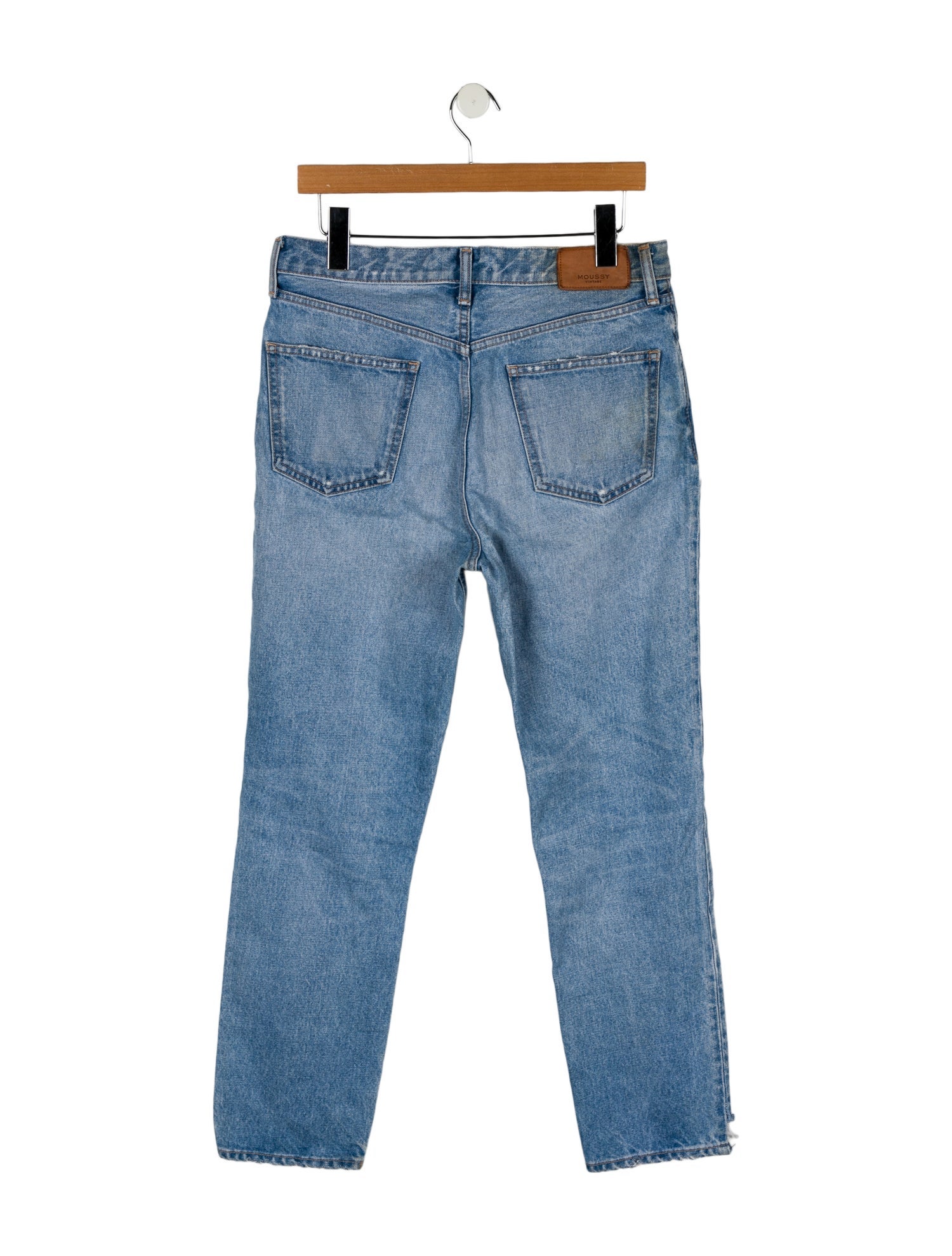 Moussy High-Rise Straight Leg Jeans