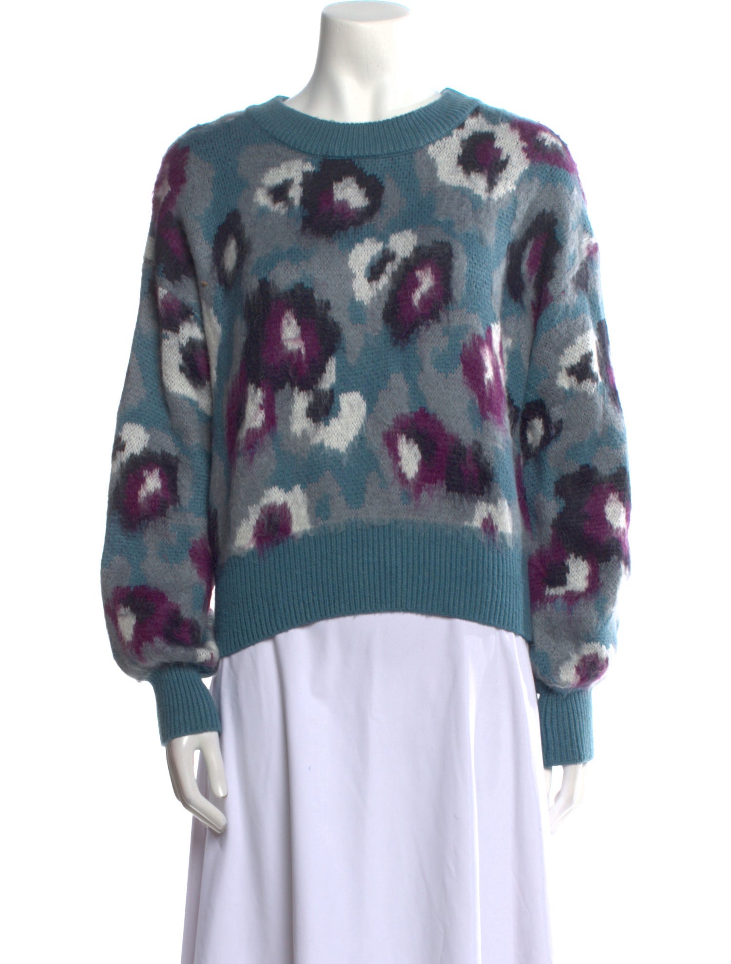 Moussy Printed Crew Neck Sweater