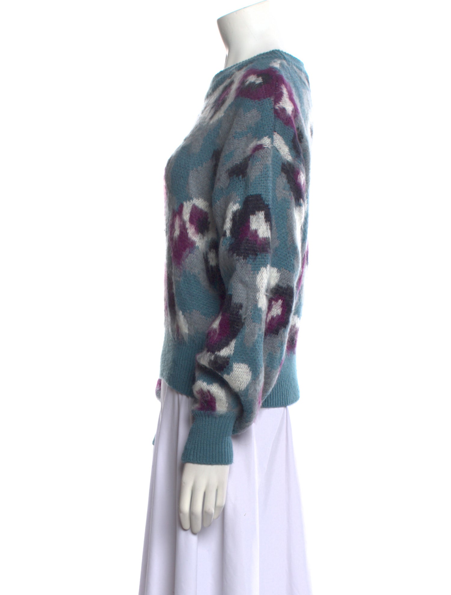 Moussy Printed Crew Neck Sweater