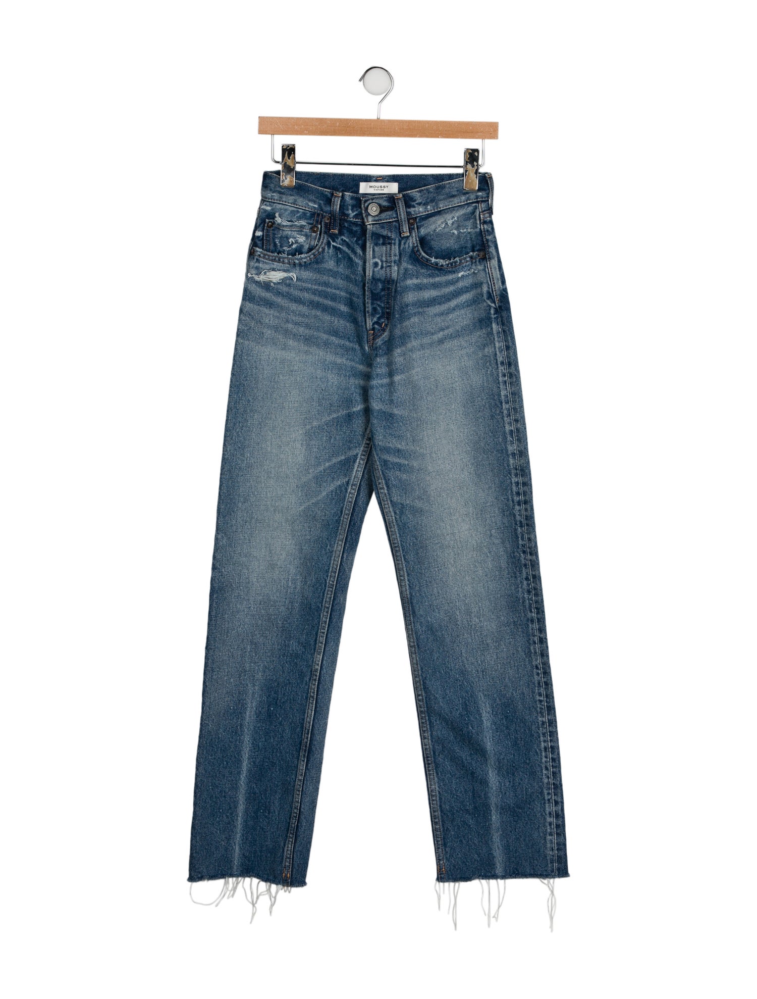 Moussy High-Rise Straight Leg Jeans
