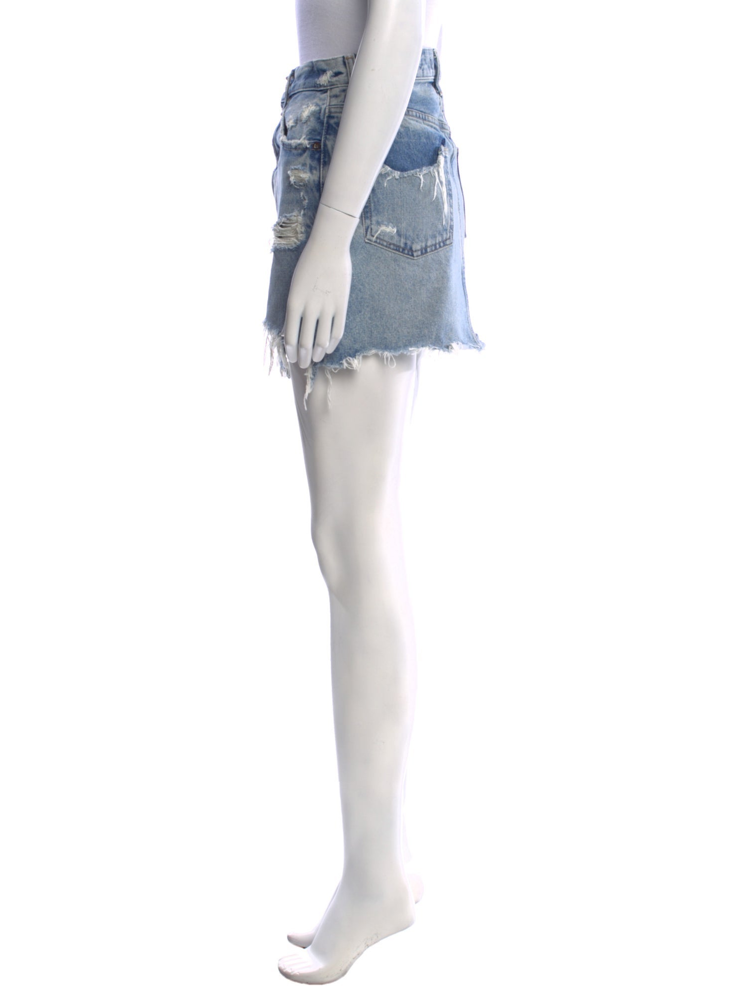 Moussy Distressed Accents Mini Skirt