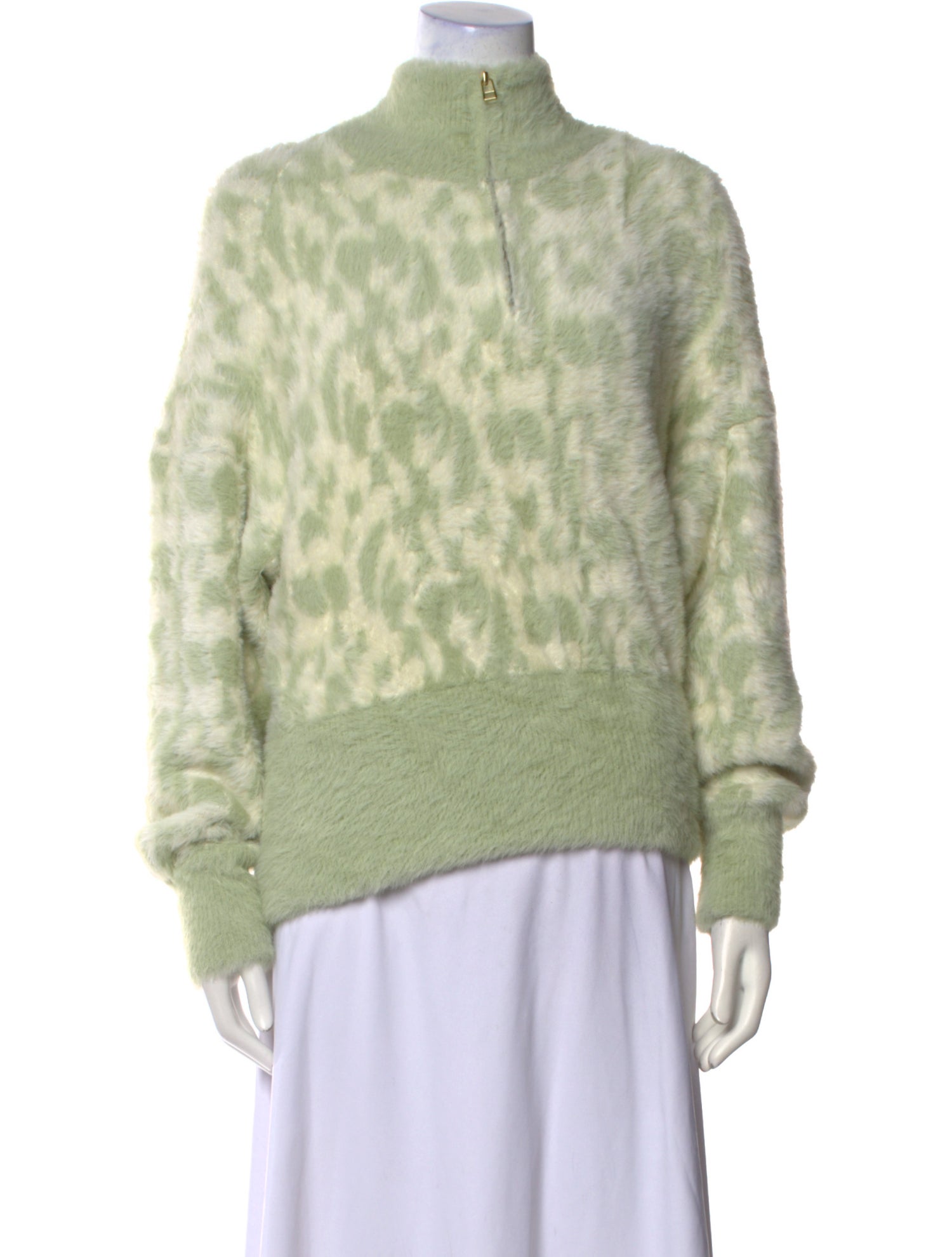 Moussy Tie-Dye Print Mock Neck Sweater