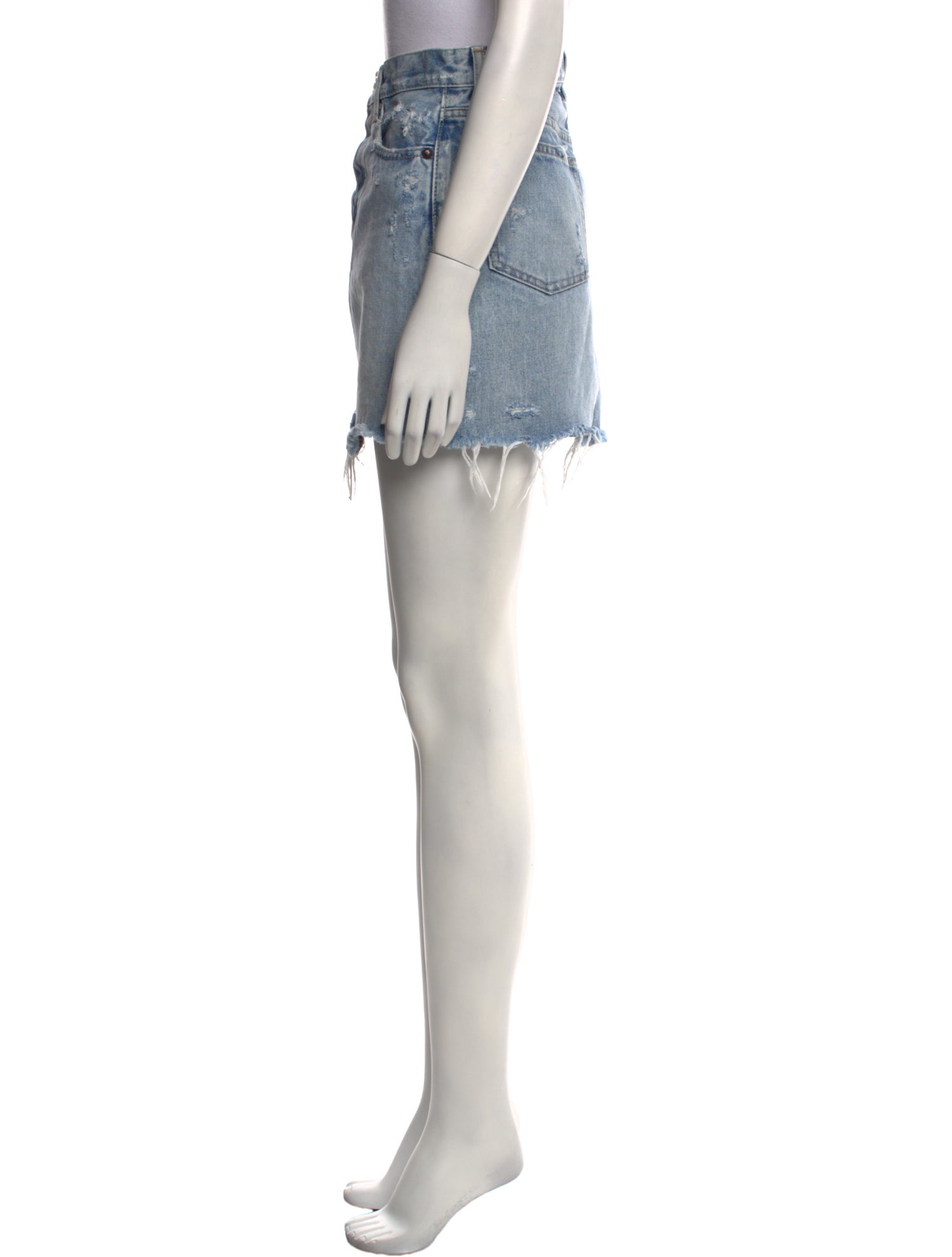 Moussy Distressed Accents Mini Skirt