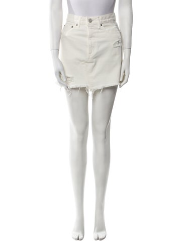 Moussy Skirts Distressed Accents Mini Skirt XS