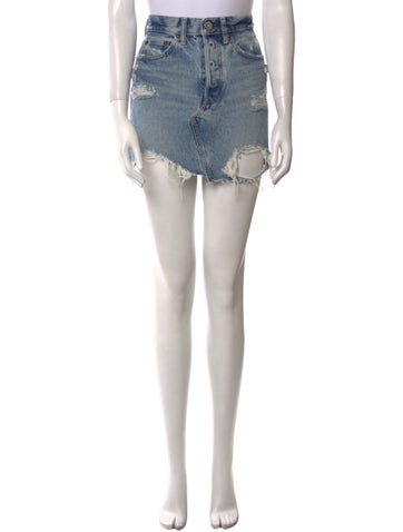 Moussy Skirts Distressed Accents Mini Skirt XS
