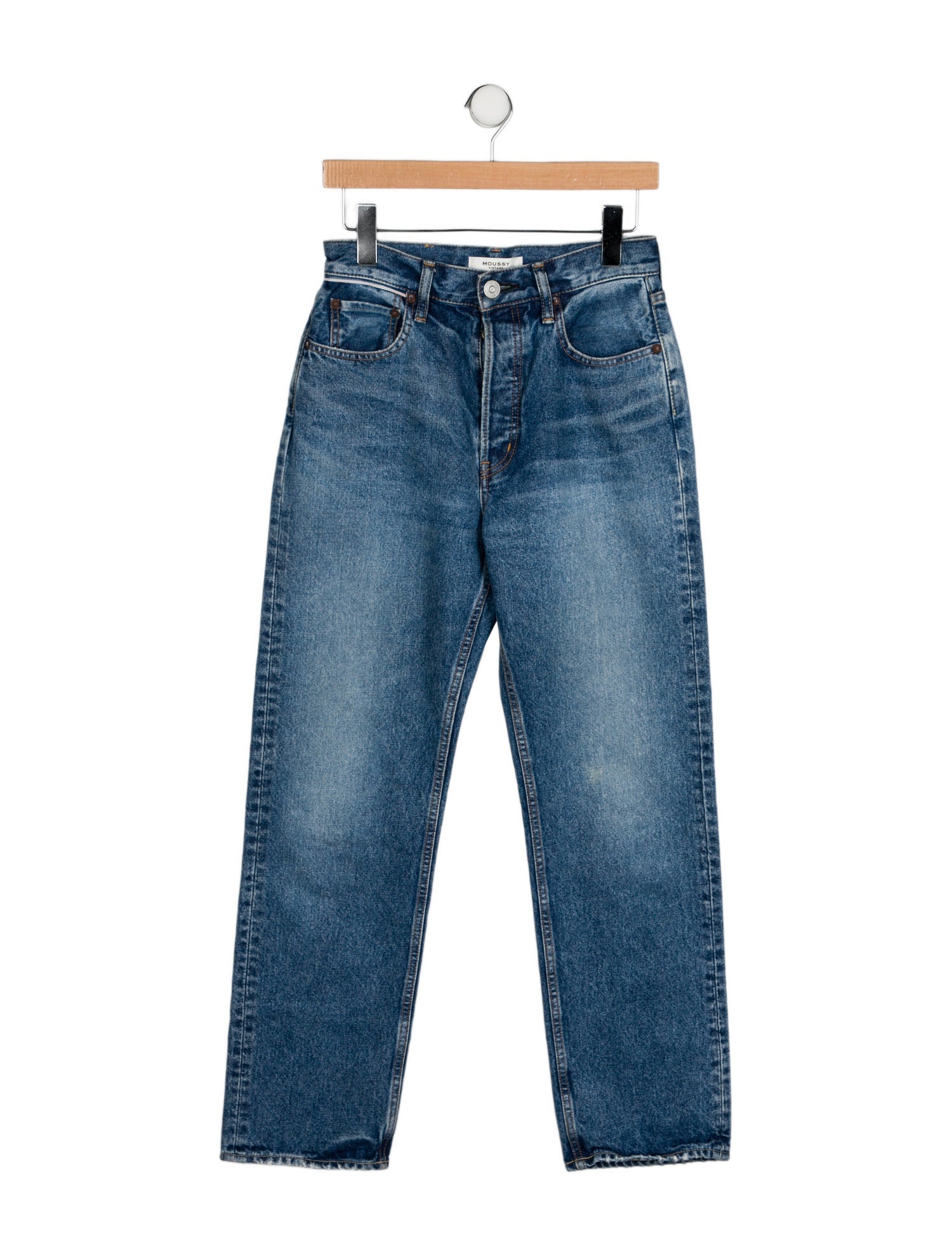 Moussy High-Rise Straight Leg Jeans