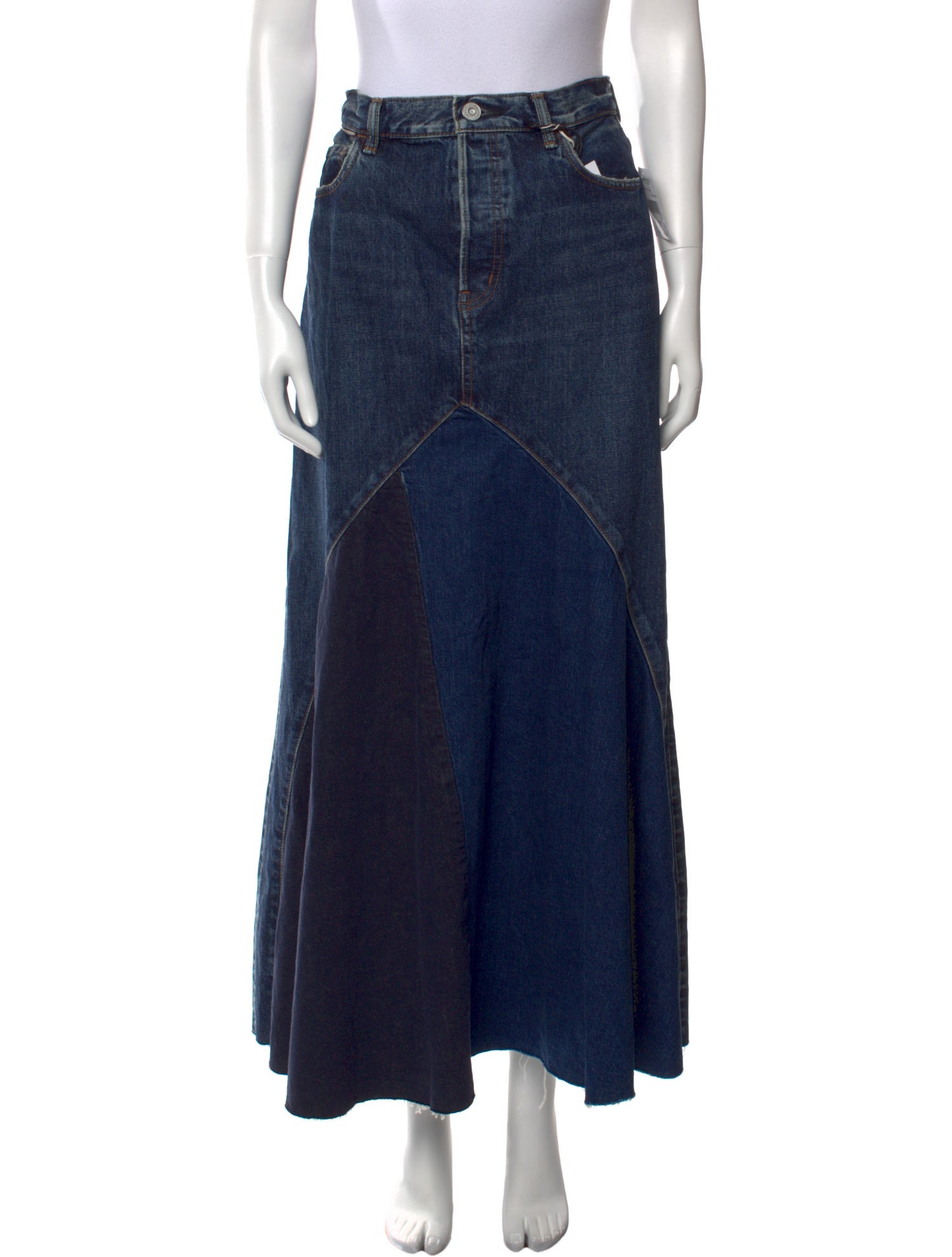 Moussy Distressed Accents Midi Length Skirt w/ Tags