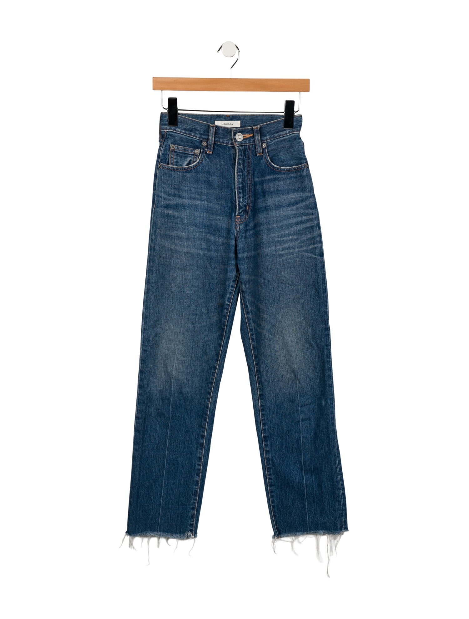 Moussy High-Rise Straight Leg Jeans