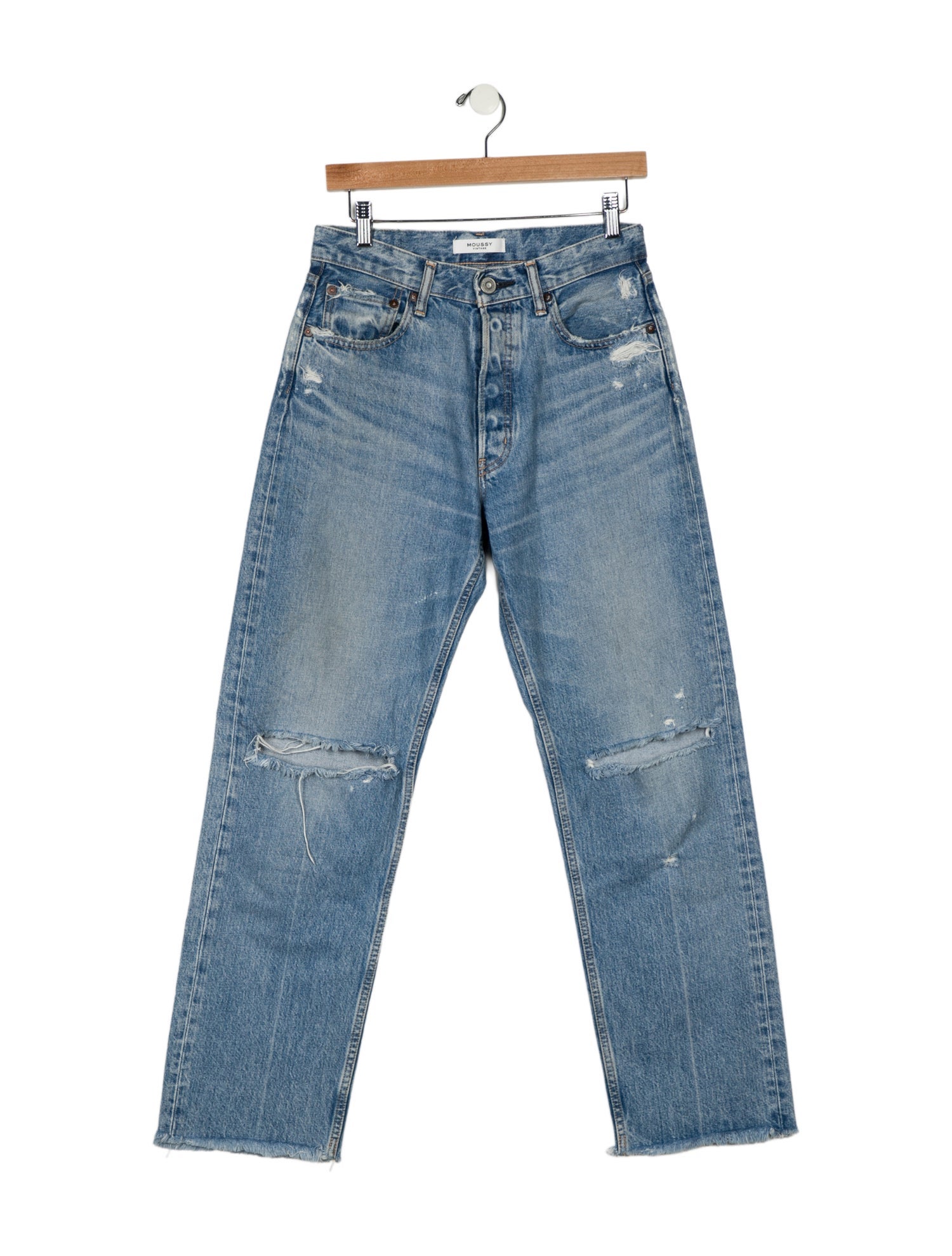 Moussy High-Rise Straight Leg Jeans