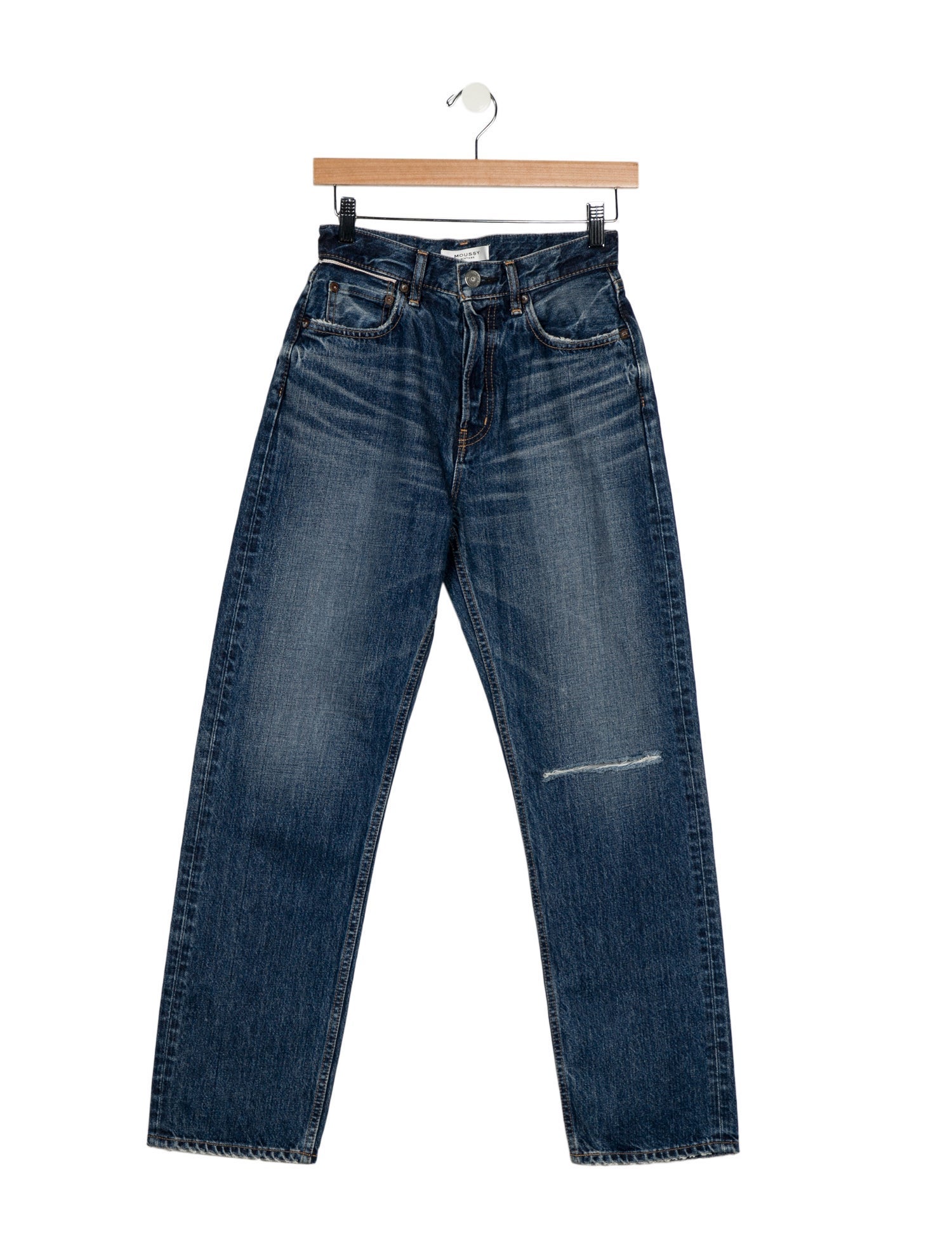 Moussy High-Rise Straight Leg Jeans w/ Tags
