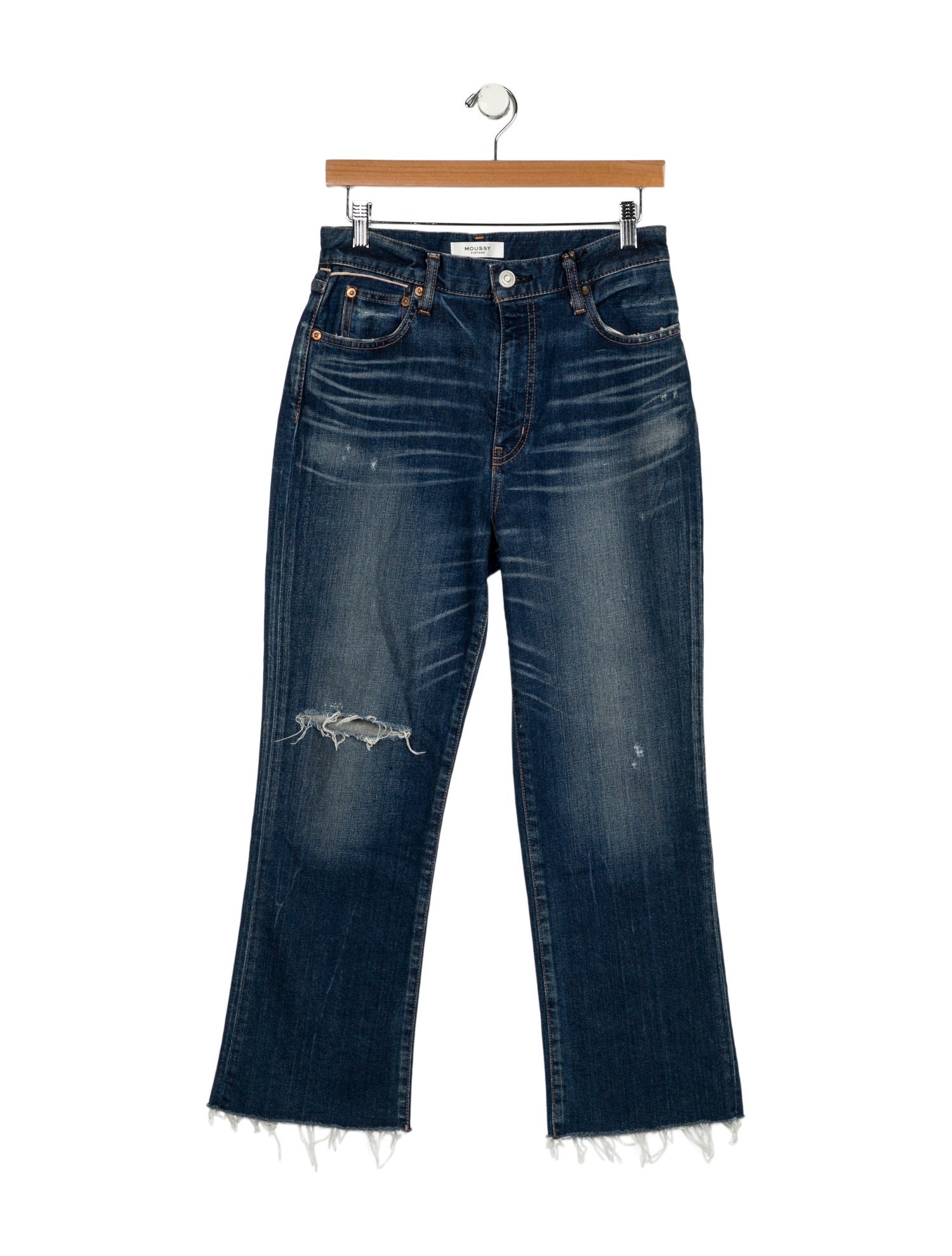 Moussy High-Rise Straight Leg Jeans