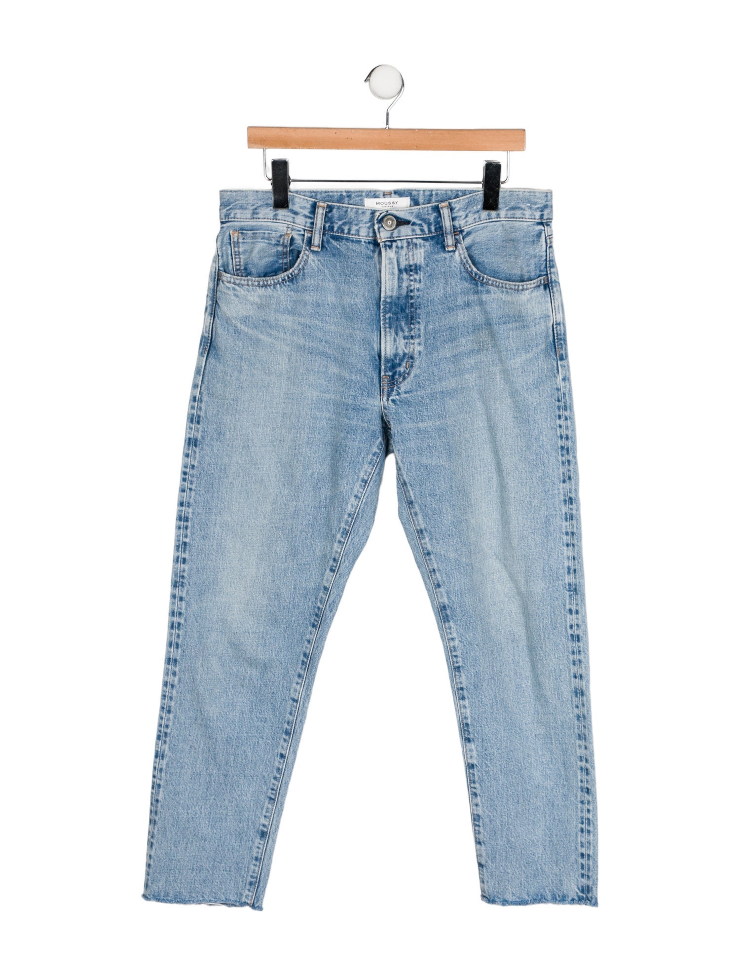 Moussy High-Rise Straight Leg Jeans