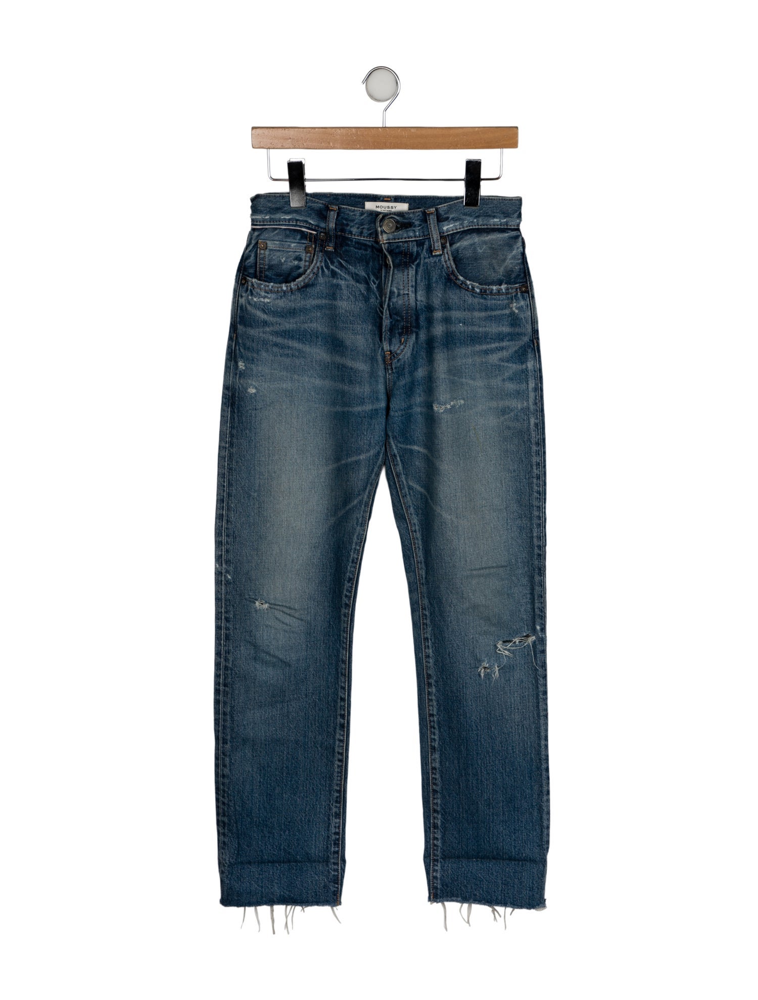 Moussy Mid-Rise Straight Leg Jeans