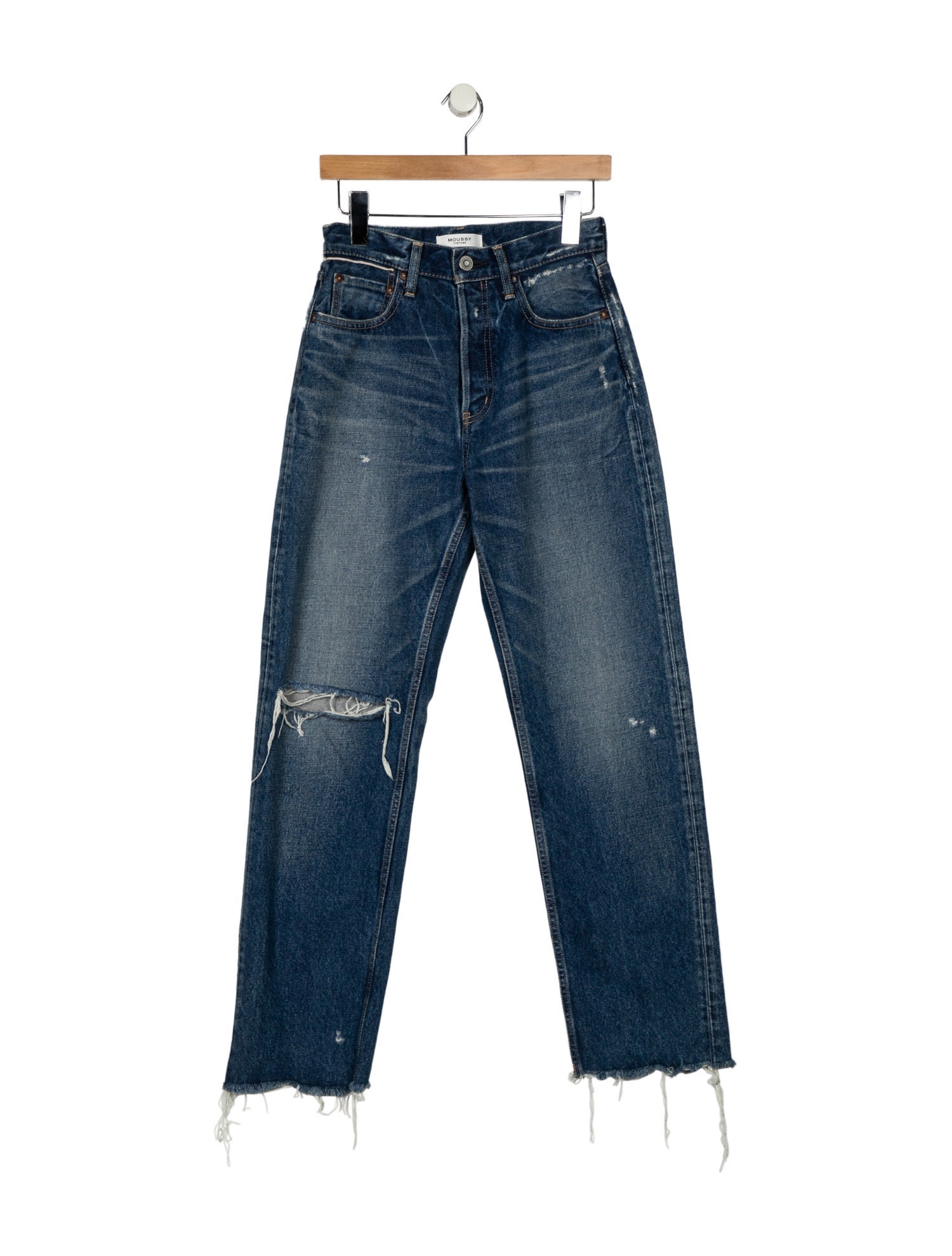 Moussy High-Rise Straight Leg Jeans