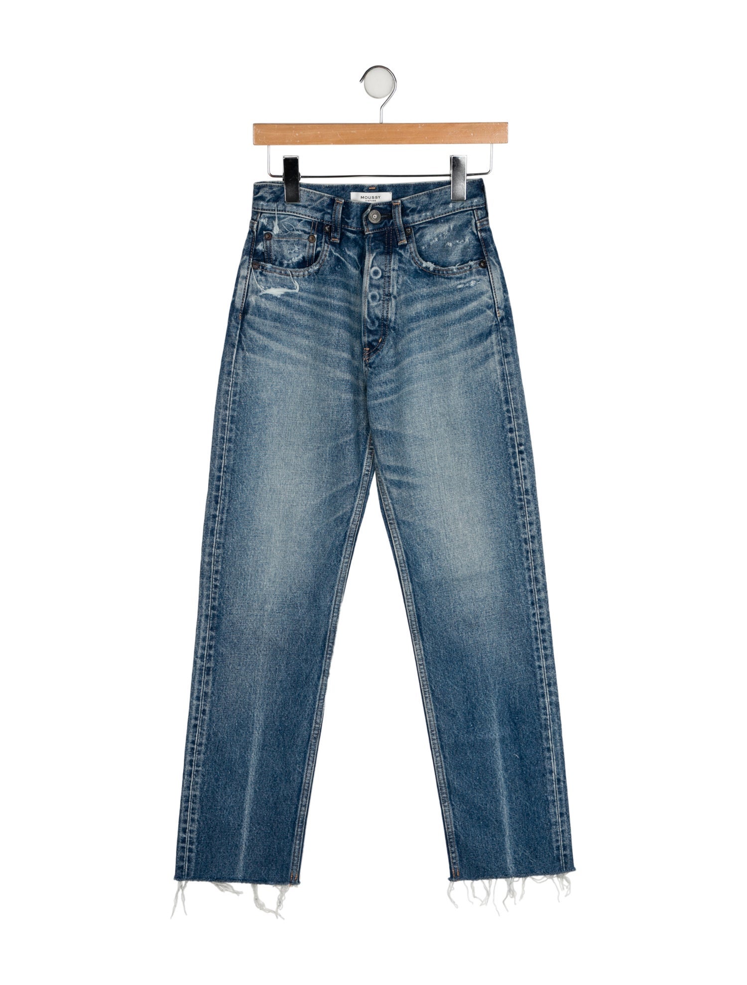 Moussy High-Rise Straight Leg Jeans