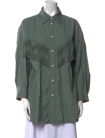 Moussy Long Sleeve Button-Up Top