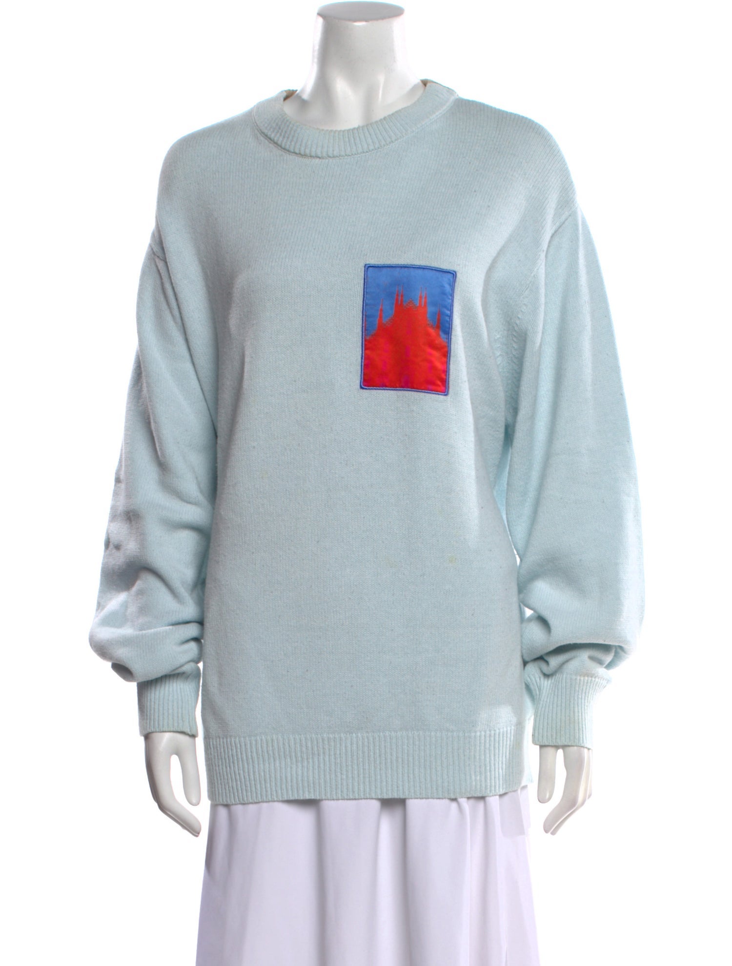 Moussy Graphic Print Mock Neck Sweater