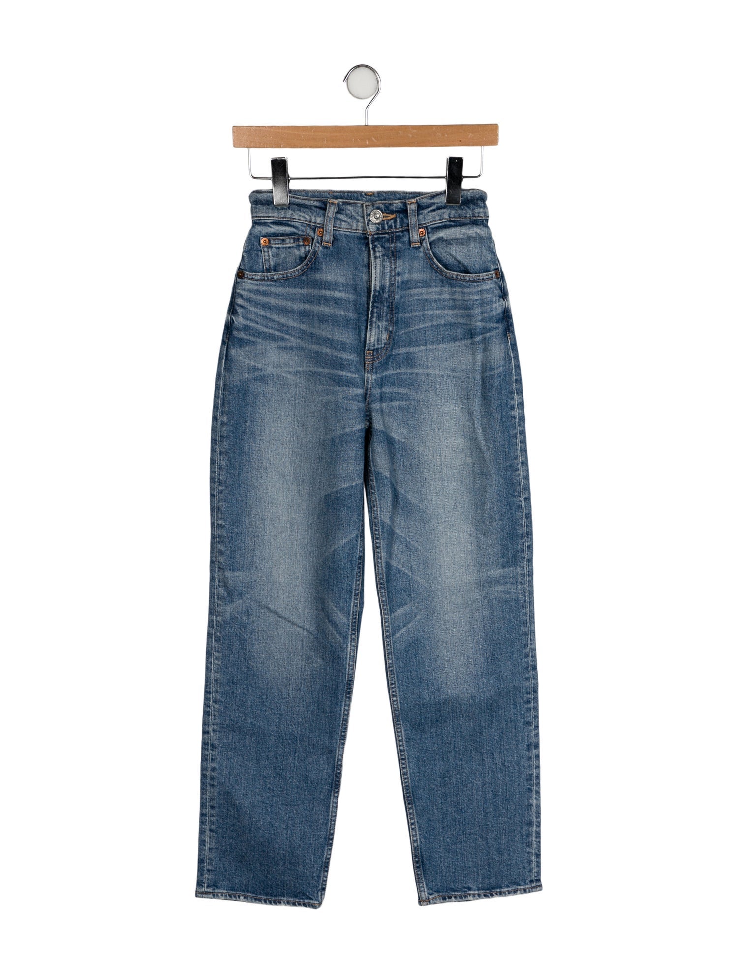 Moussy High-Rise Straight Leg Jeans