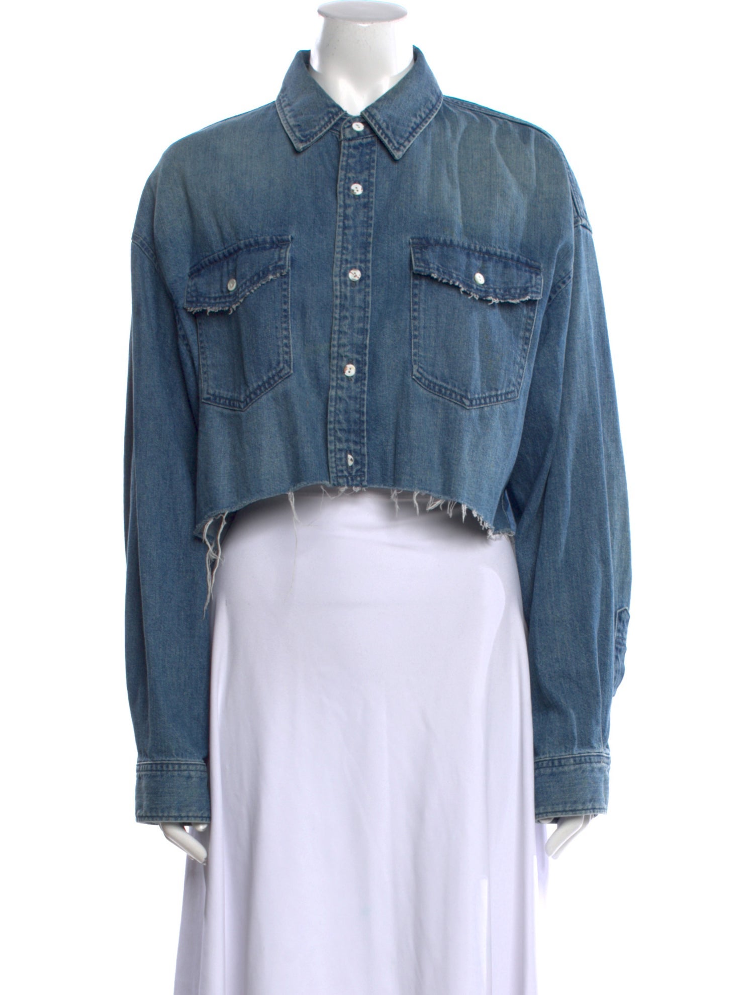 Moussy Long Sleeve Crop Top