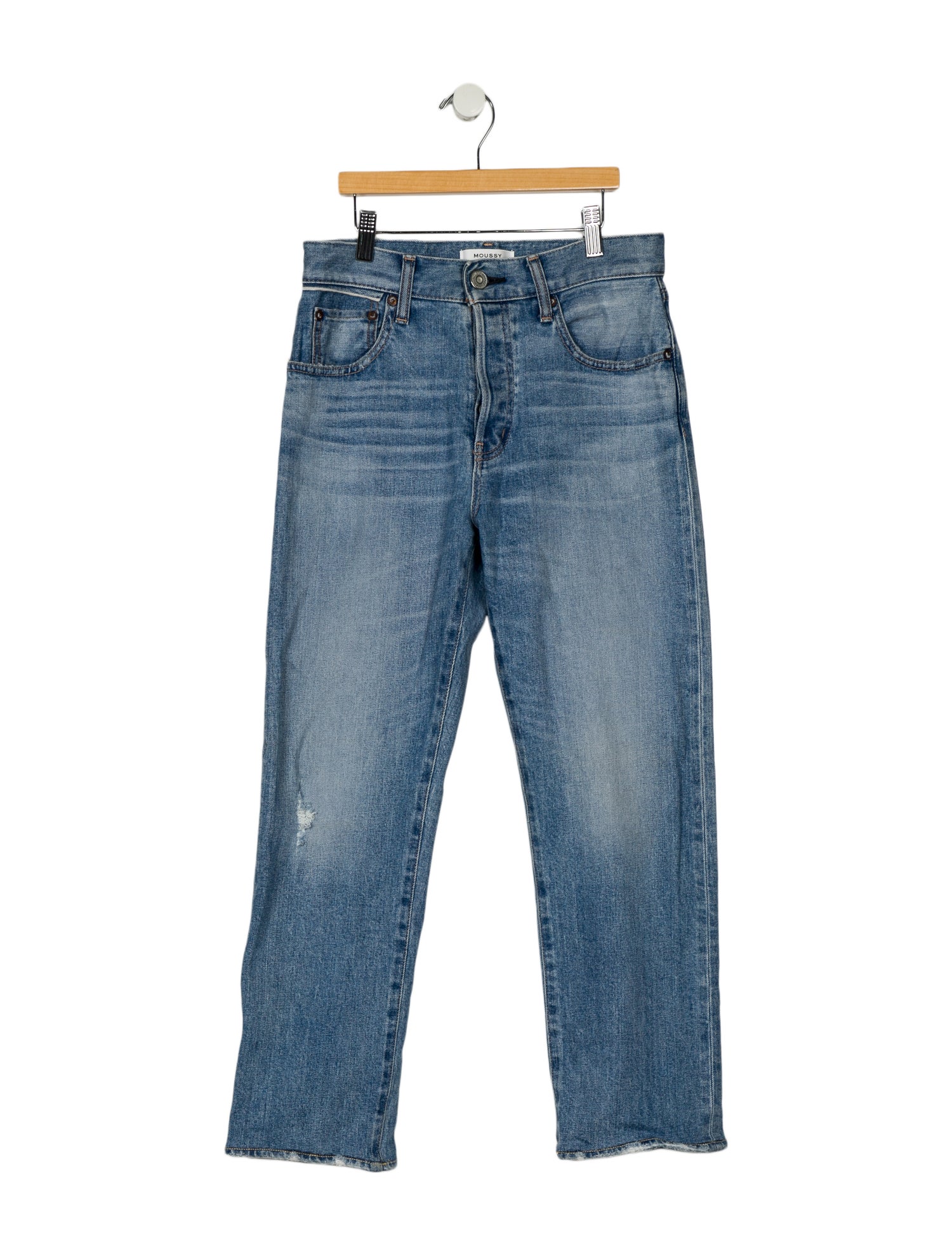 Moussy Mid-Rise Straight Leg Jeans