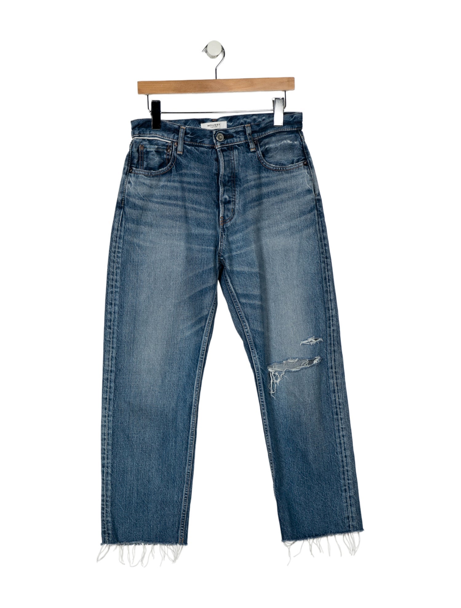 Moussy High-Rise Straight Leg Jeans