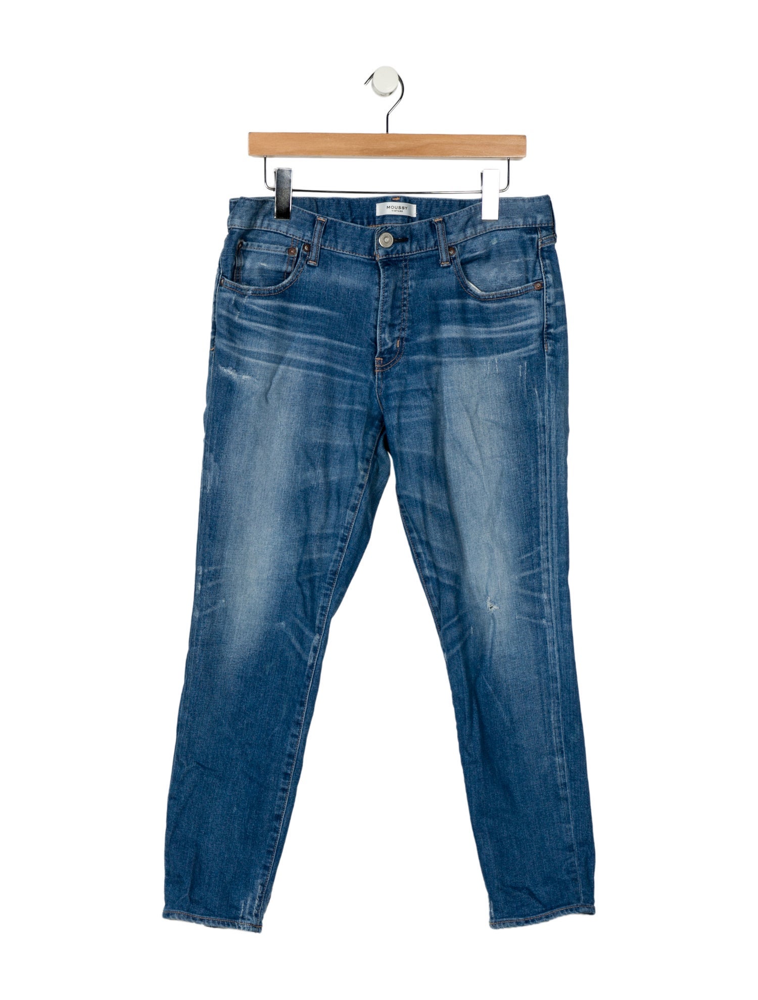 Moussy High-Rise Straight Leg Jeans