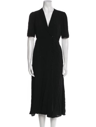 Moussy V-Neck Midi Length Dress