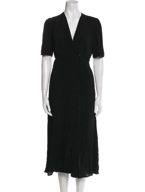 Moussy V-Neck Midi Length Dress