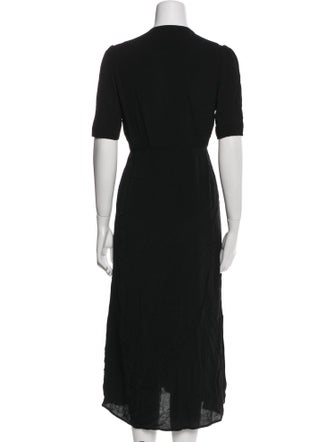 Moussy V-Neck Midi Length Dress